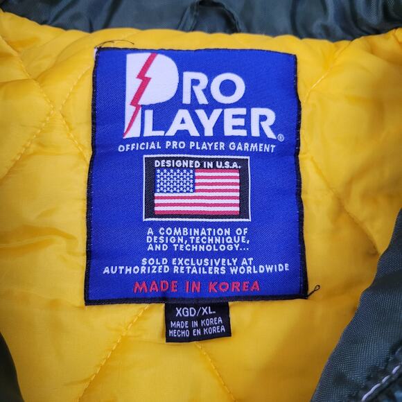 Men’s Vintage NFL Pro Player Green Bay Packers Full Zip Puffer Jacket Size XL - Picture 9 of 16